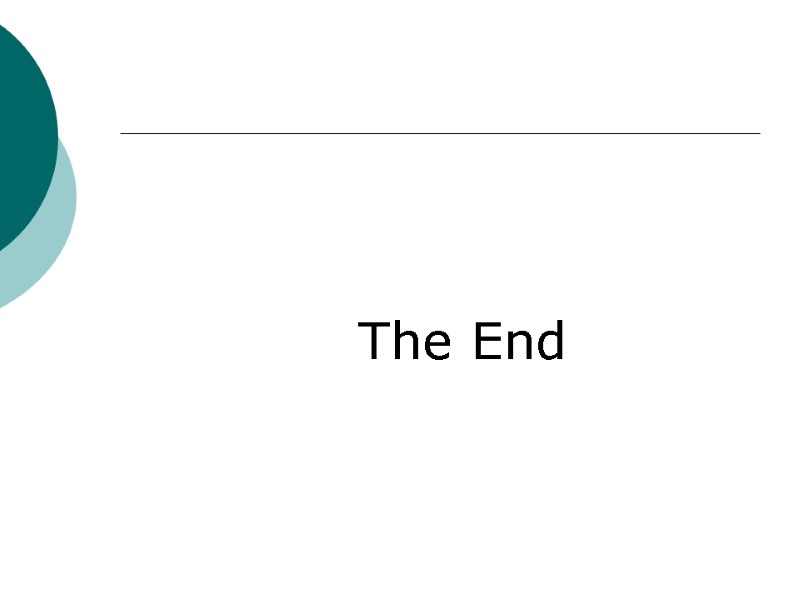 The End